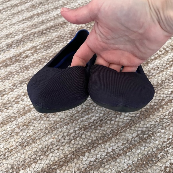 Rothy’s The Point Maritime Navy Blue Flats Comfy Shoes Pointed Slip On Retired - Picture 10 of 14
